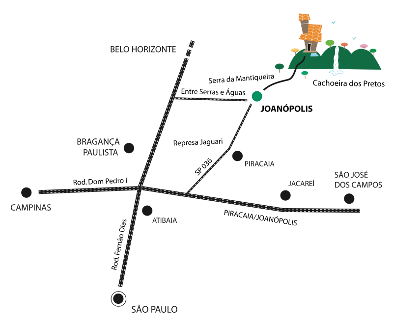 Mapa de acesso - Ponto Verde Chales